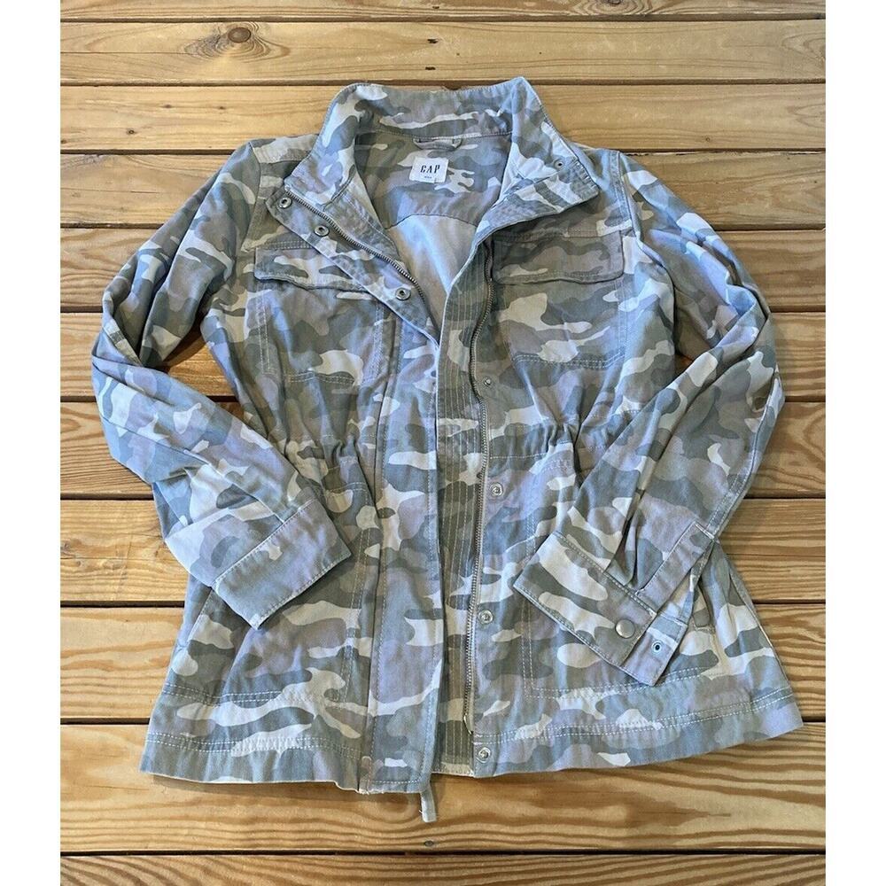 Gap Camo Full Zip Jacket Size XS Women’s Green